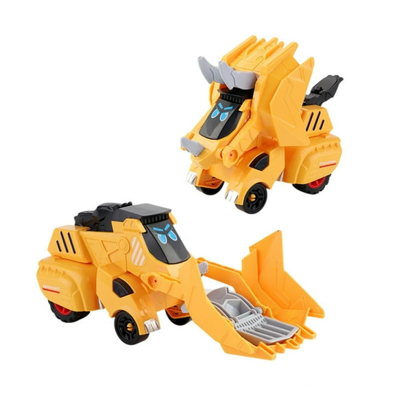 Twfbrm Dinosaur Transforming Car Toys, Educational Baby Toys Dinosaur Construction Vehicles Shockproof Friction Powered Push and Go Toy Cars, Inertia Vehicles Toys for Age 2 3 4 5 6 Boys Girls