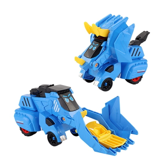 Twfbrm Dinosaur Transforming Car Toys, Educational Baby Toys Dinosaur Construction Vehicles Shockproof Friction Powered Push and Go Toy Cars, Inertia Vehicles Toys for Age 2 3 4 5 6 Boys Girls