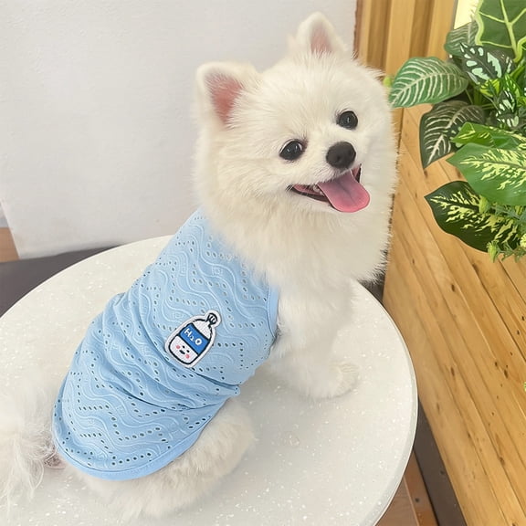 Twfbrm Dog Clothes for Small Medium Dogs Girl Cat Tee Shirt Spring Summer Animal Clothes Puppy Outfits Ruffle Short Sleeve Doggy Shirts Pet Outfit