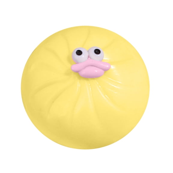 Twfbrm Dumpling Stress Ball, 4 Inch Soft Giant Squashy Dumpling with Slow Rising Effect, Steamed Stuffed Bun Anxiety Relief Sensory Fidget Toys, Squeeze Dough Decompression Toy for Adults