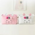 thumbnail image 1 of Twfbrm Easter Basket with Handles, Cute Design Fabric Storage Bin with Rabbit Ears, Foldable Large Capacity Storage Boxes Closet Organizers and Storage for Organizing Clothing Sheets Toys Books, 1 of 7
