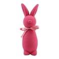 thumbnail image 1 of Twfbrm Easter Bunny Figurine, Easter Decorations 9 inch Flocked Fluffy Rabbit Ornaments with Bow tie, Rustic Farmhouse Decorative Animal Statue Spring Table Centerpieces for Home Office Shelf, 1 of 5