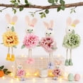 thumbnail image 1 of Twfbrm Easter Bunny Hanging Ornaments, Easter Decorations, 8 inch Cute Fluffy Flower Rabbit Doll with Rope, Handmade Spring Decorative Plush Bunny Pendants for Tree, Wall, Doors & Mantels, 1 of 7