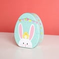 thumbnail image 1 of Twfbrm Easter Cookie Tin Box, Egg Shaped Bunny Pattern Tinplate Candy Box with Lids, Easter Decorative Candy Container Portable Biscuit Storage Case Snack Holder Party Favors for Kids Holiday Festival, 1 of 6