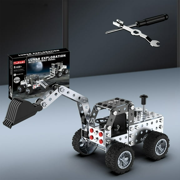 Twfbrm Excavator Toys, Metal Building Kids Toys Sets Projects Engineering Excavator Model Metal Building Kit for Back to School Parent-Child Interaction Construction Toys for Kids Boys on Clearance