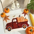 thumbnail image 1 of Twfbrm Fall Bathroom Rugs, 16"x24" Pumpkin Truck Shaped Plush Bath Mat, Non-Slip Absorbent Fluffy Floor Mat, Farmhouse Decorative Front Door Carpet Thanksgiving Decoration for Kitchen Bedroom Outdoor, 1 of 6