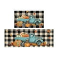 thumbnail image 1 of Twfbrm Fall Kitchen Rugs Set of 2, Autumn Pumpkin Truck Maple Leaf Kitchen Floor Mat, Low-Profile Non-Slip Absorbent Kitchen Carpet Farmhouse Harvest Thanksgiving Decorative Rugs(16"x24" & 16"x48"), 1 of 6
