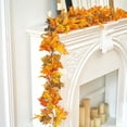 thumbnail image 1 of Twfbrm Fall Maple Leaves Garland, 5.7ft Artificial Maple Leaf Hanging Vine, Farmhouse Realistic Autumn Foliage Garland Thanksgiving Harvest Fall Decorations for Home Party Fireplace Wedding, 1 of 8