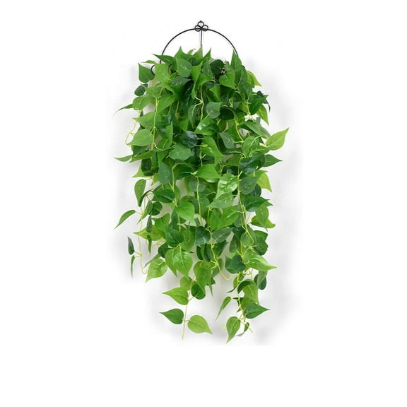 Twfbrm Faux Hanging Plants, 40 inch Artificial Pothos Vines with Green Leaves, UV Resistant Plastic Plants Realistic Ivy Vine Greenery Garland Spring Decoration for Wall Porch Wedding Party