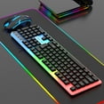 thumbnail image 1 of Twfbrm Gaming Keyboard and Mouse Combo, USB Wired RGB Backlit Full Size Keyboard and Mouse, 1600 DPI Ergonomic Mouse and Mechanical Feel Keyboard with Tilt Angle for PC Laptop Computer Game and Work, 1 of 9