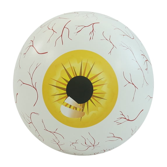 Twfbrm Halloween Inflatable Eyeball, 24" Giant 4D Eye Balls Balloon with Build-in LED Lights, 16 Static Color & 4 Dynamic Modes, Blow Up Scary Hanging Ornaments Halloween Decorations for Yard Garden