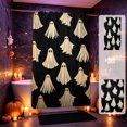 thumbnail image 1 of Twfbrm Halloween Shower Curtain, Halloween Decoration Large Black Bath Curtain with Ghost Design and 12 Pcs Hooks, Gothic Waterproof Curtain Bathroom Decor for Home Gift, 1 of 7