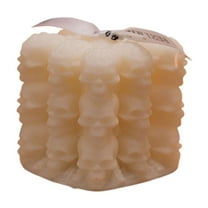 Twfbrm Halloween Skull Candles, Halloween Decorations Paraffin Wax Skeleton Head Scented Candles, Smokeless Tea Lights Candles Spooky Burning Candle Gothic Decorative Candles for Party Wedding