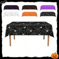 thumbnail image 1 of Twfbrm Halloween Tablecloth, Halloween Decorations 54x108 Inch Disposable Plastic Spider Web Table Cover, Waterproof Wipeable Rectangle Decorative Table Cloth for Birthday Dining Party Supplies, 1 of 7
