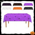 thumbnail image 1 of Twfbrm Halloween Tablecloth, Halloween Decorations 54x108 Inch Disposable Plastic Spider Web Table Cover, Waterproof Wipeable Rectangle Decorative Table Cloth for Birthday Dining Party Supplies, 1 of 7