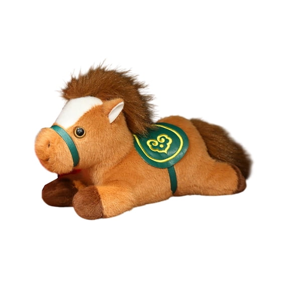 Twfbrm Horse Stuffed Animal Toys, 7" Fluffy Horse Plush Doll with Comfy Fabric and Stuffing, Soft and Cute Chinese Zodiac Horse Plushies Small Pony Toys Bedtime Companions for Couch Sofa Bed(Brown)