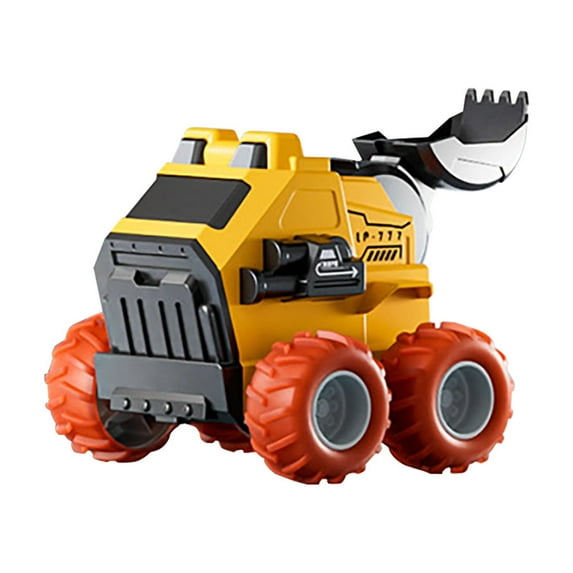 Twfbrm Inertia Toy Early Educational Toddler Baby Toy Friction Powered Cars Push and Go Cars Tractor Bulldozer Dumper Cement Mixer Engineering Vehicles Toys for Children Boys Girls Kids Gift