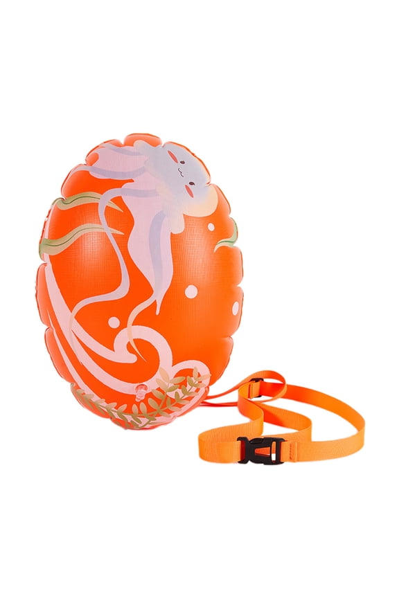 Inflatable Swim Buoy Dry Bag, Floating Waterproof Backpack with Shoulder Waist Strap for Open Water Swimming Paddling Boating Kayaking Rafting Hiking Camping Fishing Beach