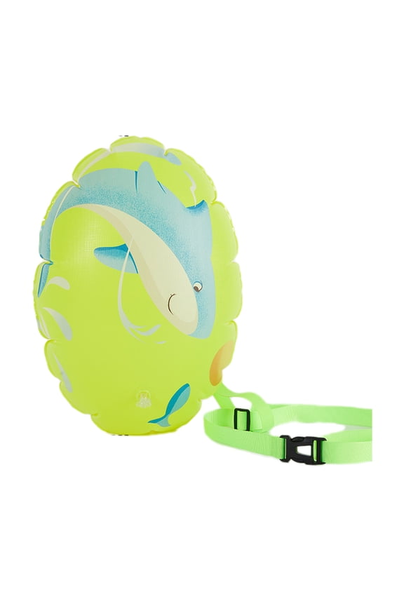 Inflatable Swim Buoy Dry Bag, Floating Waterproof Backpack with Shoulder Waist Strap for Open Water Swimming Paddling Boating Kayaking Rafting Hiking Camping Fishing Beach