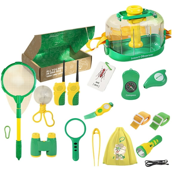 Twfbrm Insect Catcher Kit,Outdoor Toys for Kids Ages 4--12,Insect Catcher Vacuum with Critter Habitat Case,Net,Insect Collection Box,Toddler Outside Toys for 3+ Year Old Boys Birthday Gifts