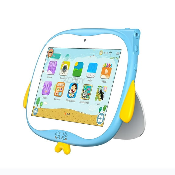 Twfbrm Kids Tablet, 7" HD Toddler Learning Tablet with Cute Protective Case, Pre-Installed Educational Apps/Parental Control/Dual Camera/Wifi, Quad-core Children Tablet Gifts for Age 2-7 Boys Girls