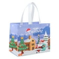 thumbnail image 1 of Twfbrm Large Christmas Gift Bags 1 Pcs for Presents with Handle Reusable Non-Woven Christmas Bags for New Year's Shopping Gifts Wrapping Christmas Decorations 13.8*6.7*9.8in(Purple) on Clearance, 1 of 3