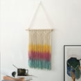 thumbnail image 1 of Twfbrm Macrame Wall Hanging Decor, 16"x23" Cotton Woven Gradient Color Tapestry, Vintage Handmade Chic Bohemian Tassel Tapestry, Farmhouse Wall Art Home Decoration for Bedroom Living Room, 1 of 9