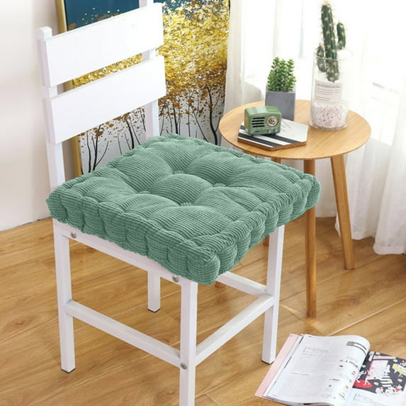 Twfbrm Meditation Floor Pillow, 16"x16" Large Square Tufted Corduroy Seat Cushion for Adults, Soft Thick Solid Color Seating Pads Cotton Filled Chair Pads for Tatami Living Room Patio Yoga
