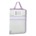 thumbnail image 1 of Twfbrm Mesh Zipper Pouch with Handle, Large Capacity A3 Size Expandable Nylon File Folders with Label Pocket, Transparent Multi-Layer File Organizer Portable Document Stationery Storage Bag for Office, 1 of 9