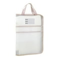 thumbnail image 1 of Twfbrm Mesh Zipper Pouch with Handle, Large Capacity A3 Size Expandable Nylon File Folders with Label Pocket, Transparent Multi-Layer File Organizer Portable Document Stationery Storage Bag for Office, 1 of 9
