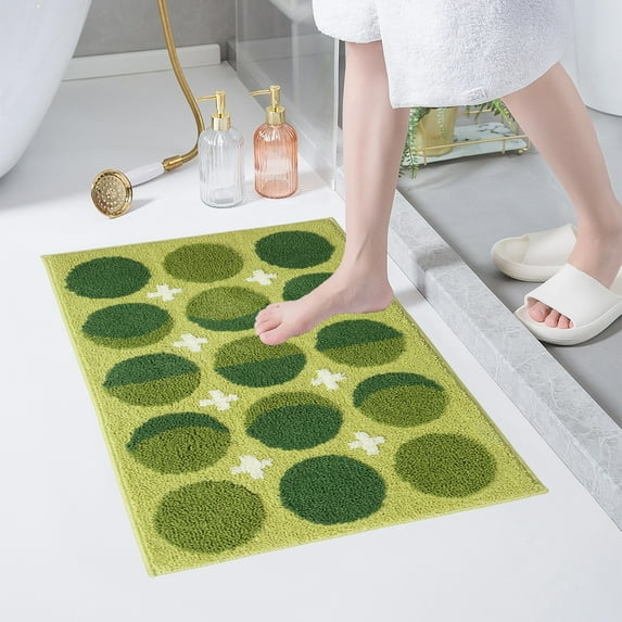 Twfbrm Microfiber Bathroom Rugs, Absorbent Soft Shaggy Rug Floor Mats for Bathtub Sink Toilet,Non-Slip Plush Carpet Floor Mats for Living Room Bedroom Kitchen