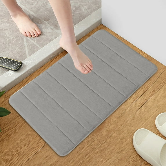 Twfbrm Microfiber Bathroom Rugs, Absorbent Soft Shaggy Rug Floor Mats for Bathtub Sink Toilet,Non-Slip Plush Carpet Floor Mats for Living Room Bedroom Kitchen