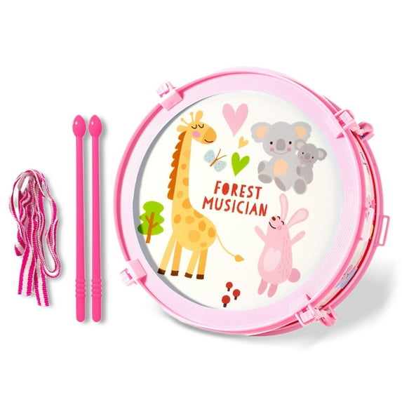 Twfbrm Mini Drum Toy Set for Toddlers 1-3, Baby Percussion Instrument, 8 Inch Music Drum with 2 Drumstick and Strap, Preschool Educational Toy Musical Toys Birthday Gift for 3 4 5 6 Boys Girls