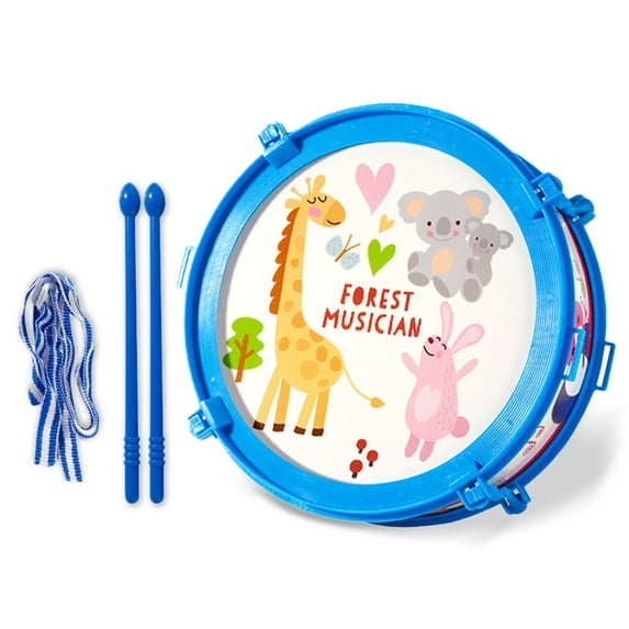 Twfbrm Mini Drum Toy Set for Toddlers 1-3, Baby Percussion Instrument, 8 Inch Music Drum with 2 Drumstick and Strap, Preschool Educational Toy Musical Toys Birthday Gift for 3 4 5 6 Boys Girls