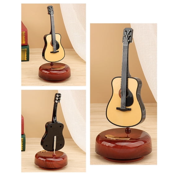 Twfbrm Music Box, Creative Music Box Piano Violin with Rotating Musical Base, Classical Music Box Mini Replica Instrument Crafts, Great Gift for 5-12 Boys Girls Birthday Christmas New Year