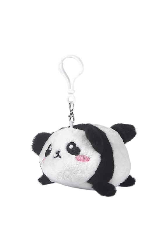 Panda Plush Keychain, 5.5 Inch Kawaii Stuffed Animals Plushie Pendant with Key Ring, Decorative Animals Key Chain Soft Fluffy Panda Doll Bag Charms for Backpack Purse Handbag