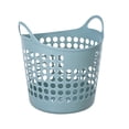 thumbnail image 1 of Twfbrm Plastic Laundry Basket, 12x16 Inch Portable Breathable Laundry Hamper with Handles, Ventilation Durable Storage Container Organizer for Bedroom, Apartment, Dorm, Home, Laundry Room, 1 of 6