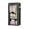 thumbnail image 1 of Twfbrm Portable Closet Wardrobe Closet for Hanging Clothes with Storage Shelves, Hanging Rod and 2 Pockets, Stable and Easy Assembly Clothes Rack with Cover Free Standing Closet, 1 of 3