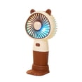 thumbnail image 1 of Twfbrm Portable Handheld Fan, 2-in-1 Capybara Design Powerful Personal Fan with LED Light & Base, Strong Airflow Cooling Fan with 3 Speeds USB Rechargeable Hand Held Fan for Travel Office Outdoor, 1 of 6