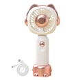 thumbnail image 1 of Twfbrm Portable Handheld Fan, 3 Speeds Electric Personal Fan with Desktop Base, Cute Kitten Design Mini Cooling Fan, USB Rechargeable Powerful Hand Held Fan for Home, Office & Travel, 1 of 6