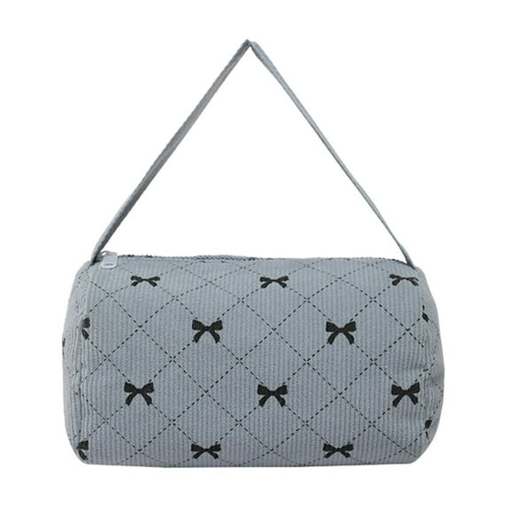 Twfbrm Purses and Handbags for Women, Bowknot Print Clutch Purse with Zipper Closure, Trendy Top-handle Totes Satchel Small Corduroy Hobo Handbags Evening Bag for Travel Wedding Party