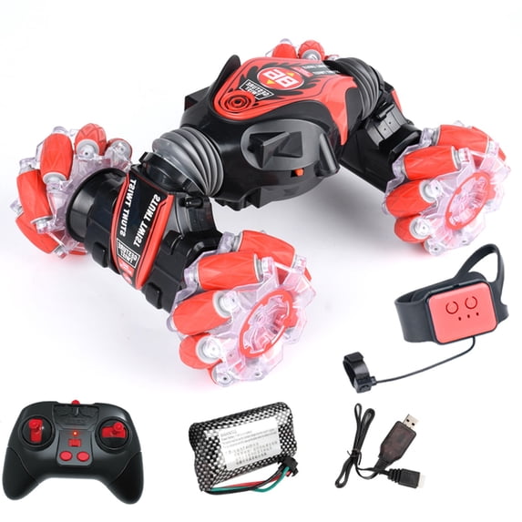 Twfbrm Remote Control Car,Gesture Sensing RC Stunt Car Toy for Kids,4WD All-Terrain Off Road for Rotating,2.4Ghz Hand Controlled Remote Control Cars,for Boys Girls Birthday Gift Age 6 -12