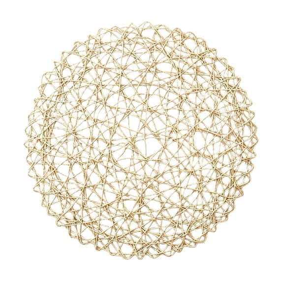 Twfbrm Round Placemats, 15 Inch Heat-Resistants Table Mats with Woven Designs, Farmhouse Non-Slip Insulation Pad Table Decor for Kitchen, Dining, Coffee Table, Home