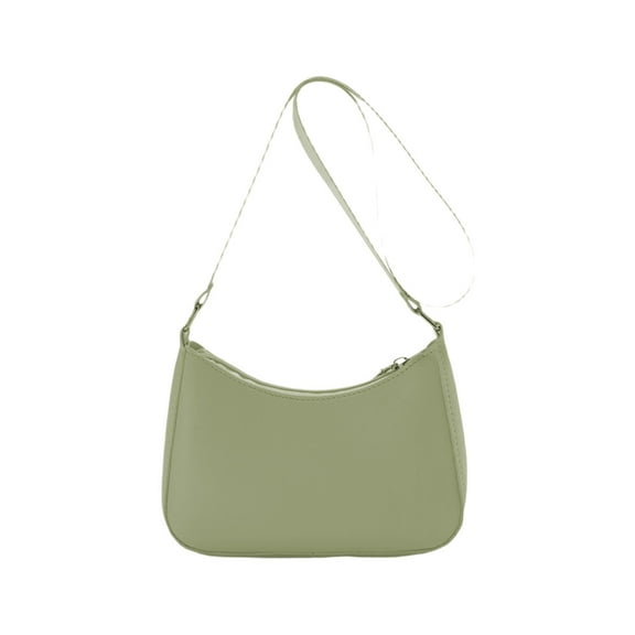 Twfbrm Shoulder Bags for Women, Trendy Crescent Bag PU Leather Clutch Purse with Zipper Closure, Classic Small Hobo Tote Bags Top Handle Handbag Retro Underarm Purse for Work Travel Shopping