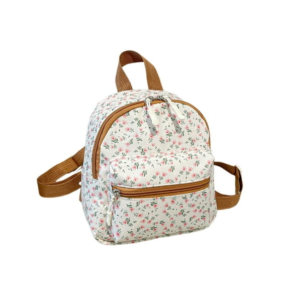 Twfbrm Small Backpack Purse for Women, Floral Pattern Nylon Crossbody Purses with 2 Removable Shoulder Straps, Lightweight Casual Travel Daypacks Versatile Ladies Backpacks for Work Daily Use