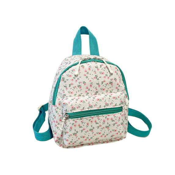 Twfbrm Small Backpack Purse for Women, Floral Pattern Nylon Crossbody Purses with 2 Removable Shoulder Straps, Lightweight Casual Travel Daypacks Versatile Ladies Backpacks for Work Daily Use