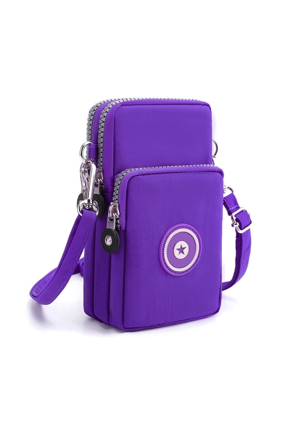 Twfbrm Small Crossbody Bag for Women, Oxford Cloth Cell Phone Purses with 3 Compartments, Lightweight Casual Shoulder Bag with Adjustable Strap, Mini Wallet Pouch for Travel Shopping Walking