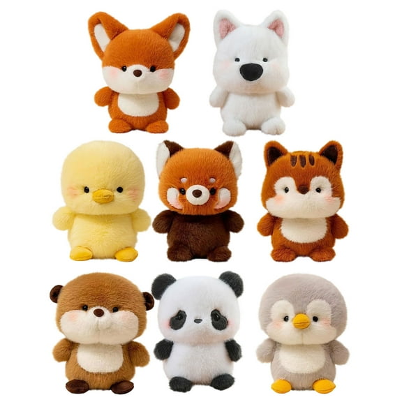 Twfbrm Stuffed Animals Toys, 6.3" Cute Fluffy Penguin Plushie with Comfy Fabric and Stuffing, Ultra-Soft Plush Animal Bedtime Companions Doll Early Education Toddler Toy for 3-8 Years Old Boys Girls