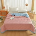thumbnail image 1 of Twfbrm Summer Cooling Comforter, Textured Reversible Quilted Cooling Blankets, Soft Breathable Down Alternative Comforter Lightweight Air Conditioner Quilt for Hot Sleepers and Night Sweats, Pink, 1 of 5