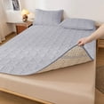 thumbnail image 1 of Twfbrm Textured Mattress Protector Queen Size, Cotton Quilted Mattress Pad Cover with Elastic Straps, Non-Slip Rubber Backing, Soft Breathable Mattress Topper Machine Washable Bedding for All Season, 1 of 6